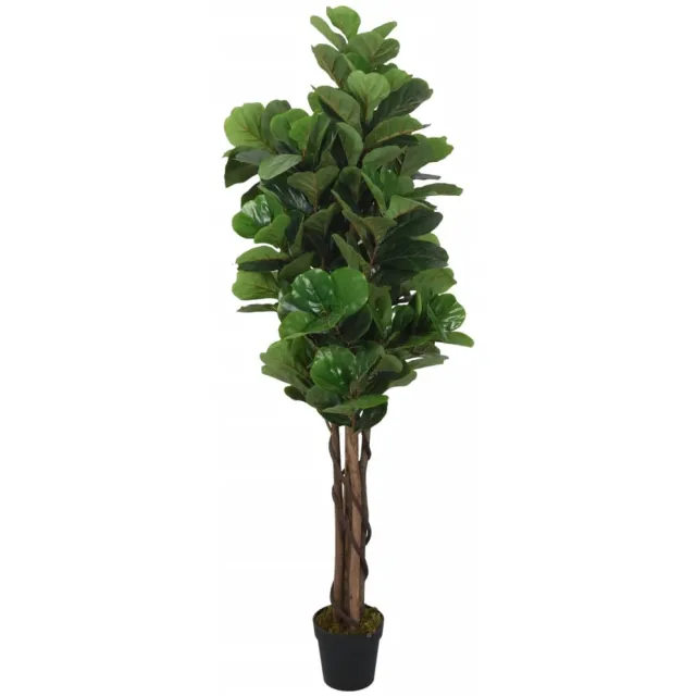 vidaXL Kunstplant vijgenboom 232 bladeren 180 cm groen
