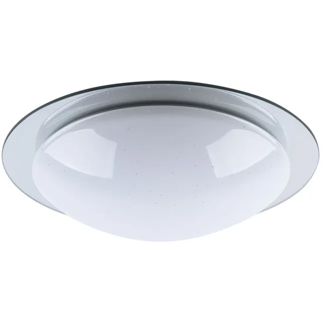 Leuchten Direkt B-WARE Plafondlamp badkamer IP44 plafondlamp sterrenhemel daglichtlamp plafond, CCT, 1x LED 12W 900Lm3000-6000K, DxH 38x10 cm LeuchtenDirekt 14331-17 Wit