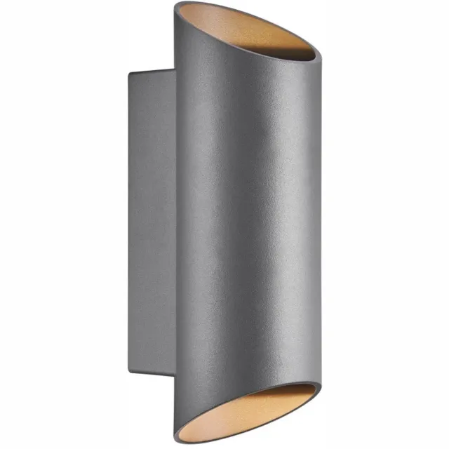 Nordlux Doos 3x Nordlux Nico LED Wandlamp | 2x GU10 Max 35W | ip44 | Dimbaar | Zwart Antraciet