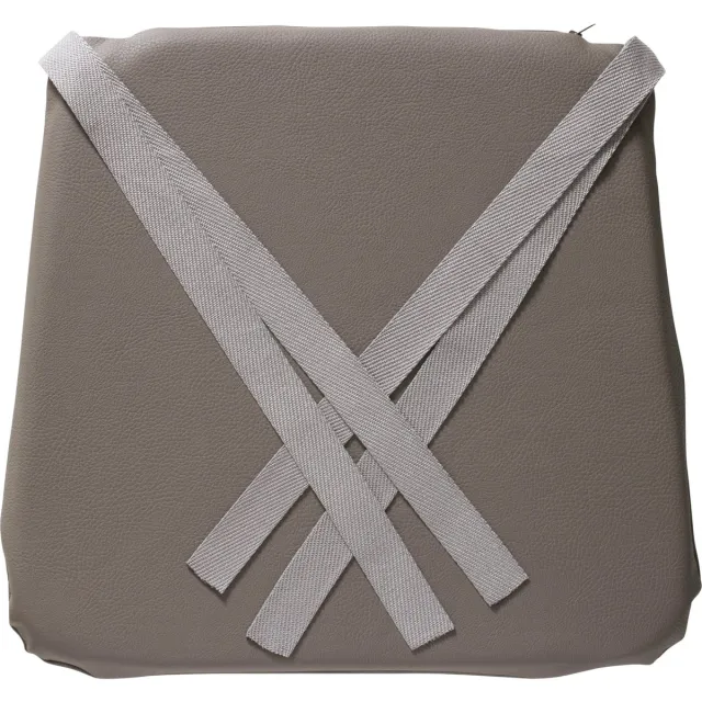 Monaco Stoelkussen Taupe (Fungi) – 43x41 cm – Leerlook Kunstleer – Zitkussen voor Eetkamerstoel – Afwasbaar & Waterafstotend