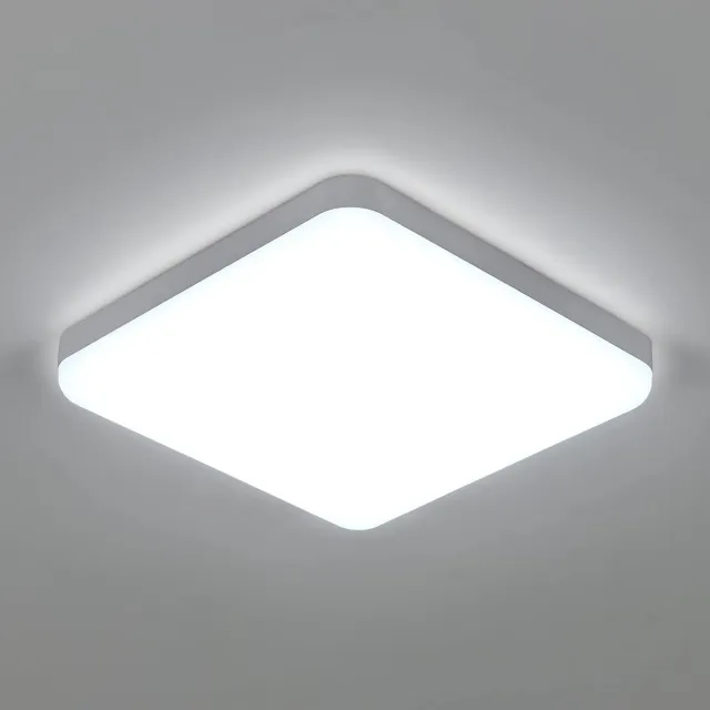 Riserva LED Plafondlamp Vierkant 32W Wit Modern Design 3600lm 6500K voor Woonkamer Slaapkamer Keuken