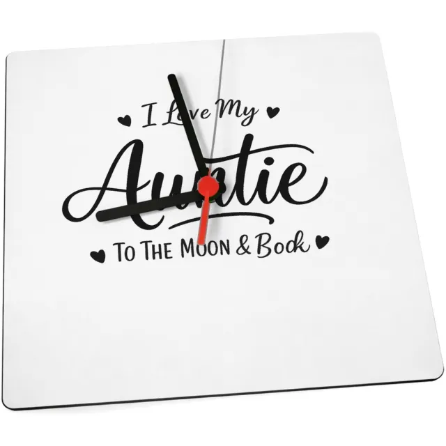Mr Cadeautjes Klok 19 x 19 - design Een compacte typografische cadeauboodschap met een speelse h | cadeau Wit
