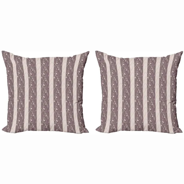 ABAKUHAUS Kussenhoes – 2x50x50 cm – Dubbelzijdig – Warme Taupe Warme Taupe Getrocknete Rose