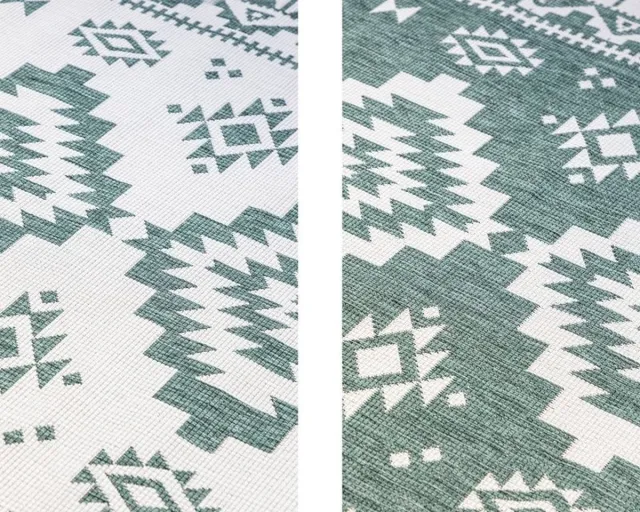 flycarpets Elle Decoration - Binnen & Buitenkleed - Omkeerbaar - Gemini - Groen - 120x170 cm