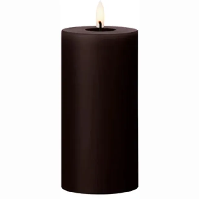 Ester & Erik Led Pillar kaars H15cm espresso Bruin