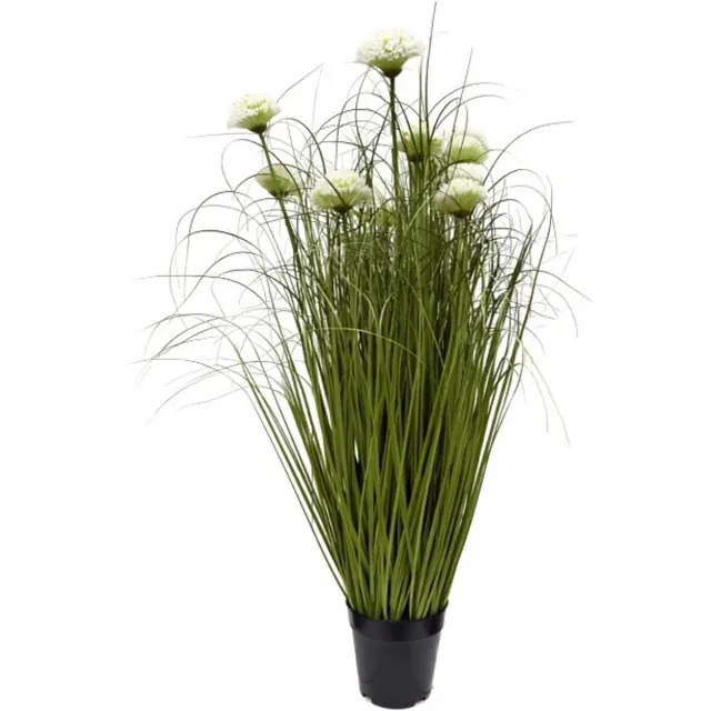 Oosterik Home Siergras met bloem wit H 99 cm kunstplant Oosterik Home onbekend