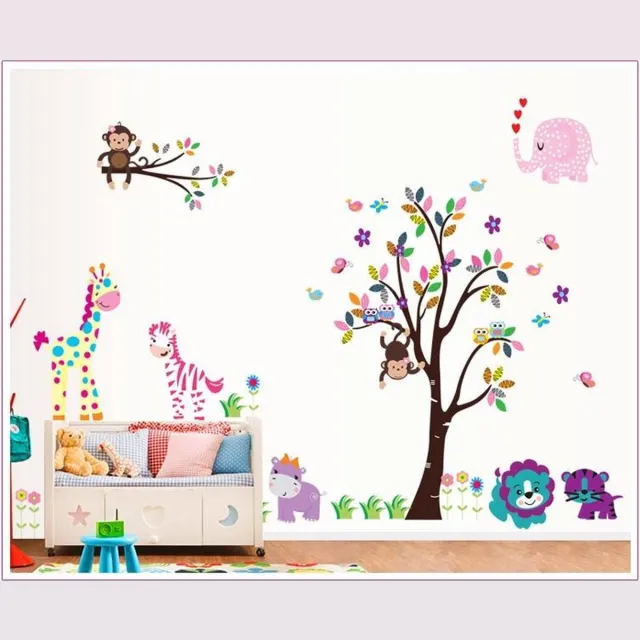 Pinehouse XXL muursticker Vrolijke Dieren Multi colour