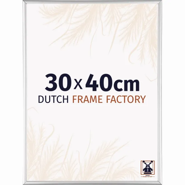 Dutch Frame Factory Fotolijst 30x40 cm - Aluminium - Zilver Hoogglans - Kampen