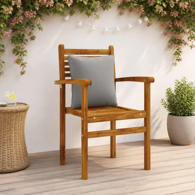 vidaXL Rugkussen PUTTEN 4 st 100% Polyester Grijs 40 x 40 x 15 cm