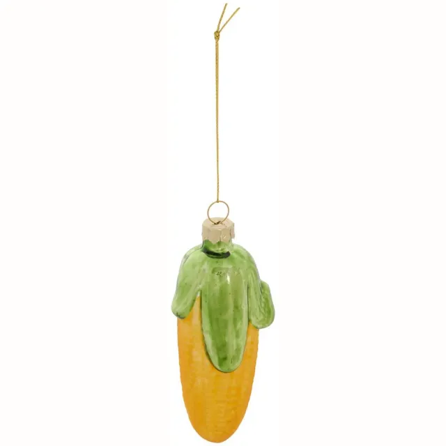 Feeric lights & Christmas Glaskerstbal in de vorm van een maïskolf, goudgeel, 10 cm Jaune