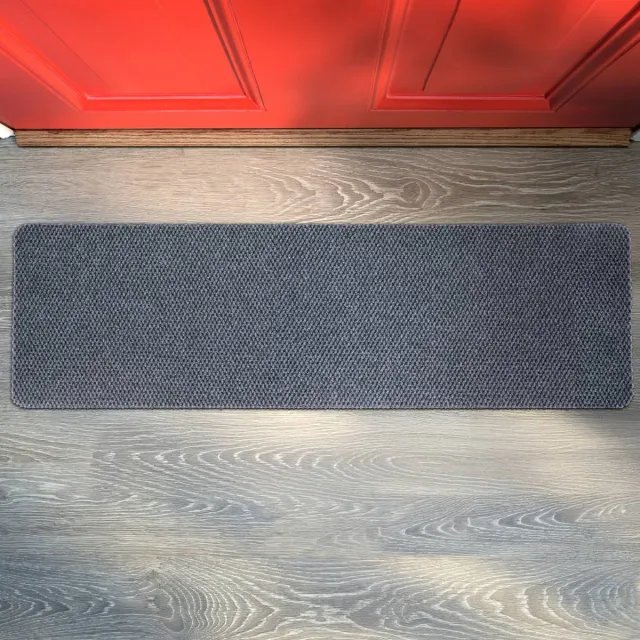 ANRO Schoonloopmat BOB Grijs 100x35cm – Tapijtloper Vuilvangmat Antislip Op Maat Entree Kantoor
