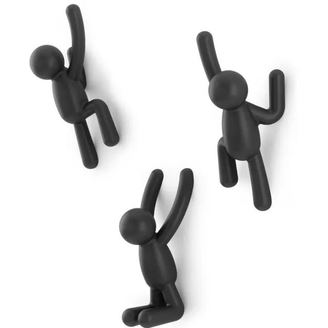 Umbra haak Buddy (set van 3) zwart