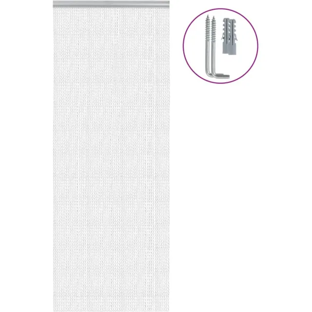 vidaXL Vliegengordijn kettingen 80x212 cm aluminium Zilver