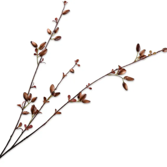 Silk-ka Kunsttak - rozenbottel - bruin - H84 cm