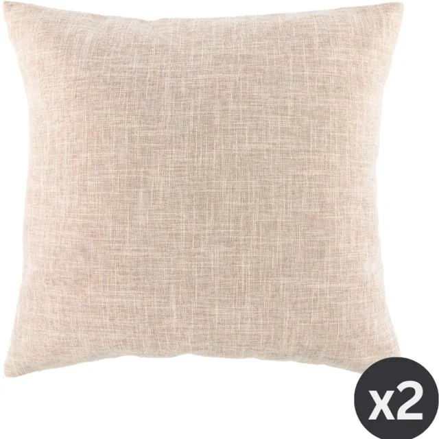 Tiseco Kussen DALLAS (gevuld) - linnenlook - 45x45 cm, zand