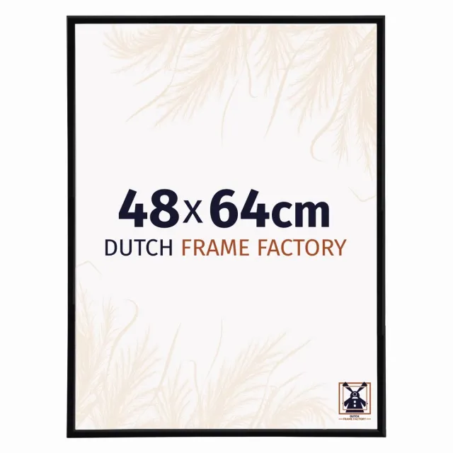 Dutch Frame Factory Fotolijst 48x64 cm - Kunststof - Zwart Hoogglans - Angers