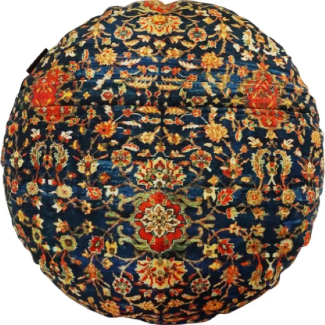 SusaStyle OUTLET - Sierkussen Shahab – Ø40 cm – Zijdezacht – Anti-allergisch – Afneembare hoes Donkerblauw, blauw, rood, terra, crème, cognac