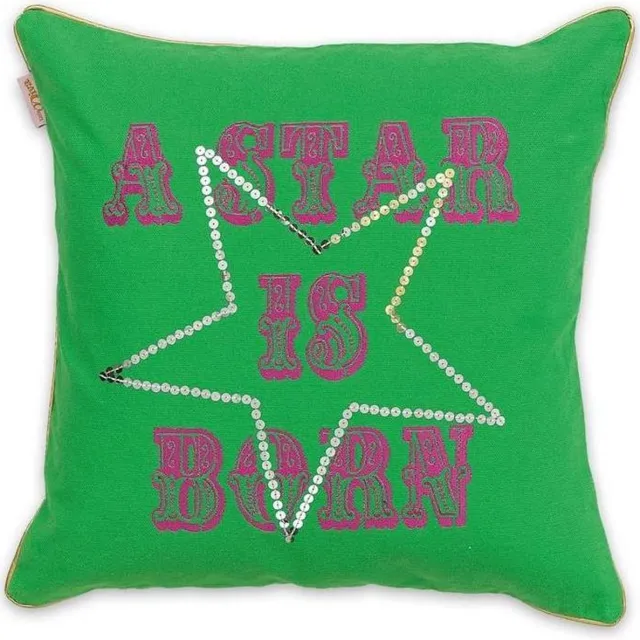 LDbyLittleDiva Little Diva Star - Sierkussen - Green - 45x45 cm groen