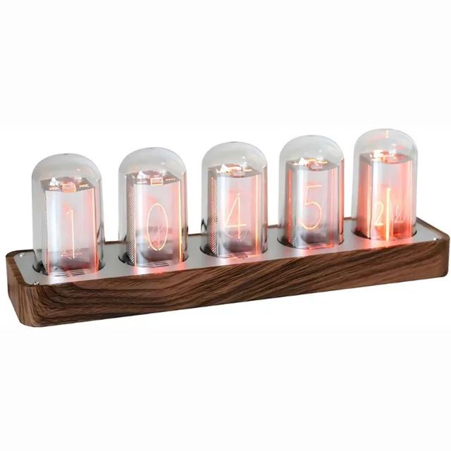 ClocTeck Digitale LED Wekker Klok Retro Design Bureauklok Met 12/24 Uur Weergave Netwerk Pair Functie Decoratieve Desk Alarm Klok Cadeau TRANSPARANT
