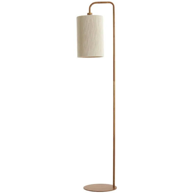 Light & Living Vloerlamp Donio hout print naturel + touw creme