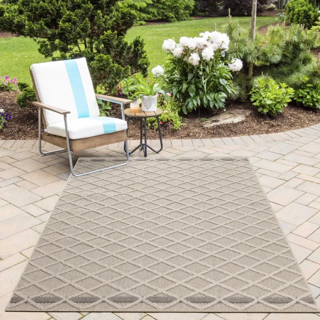 Ayyildiz Patara buitenkleed 80 x 150 beige 100% polypropyleen 8mm dikte 1400 g/m² – geschikt voor binnen en buiten
