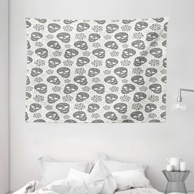 ABAKUHAUS Ankerwandtapijt, Wit Roestbruin Hout Marine Anker en Touw Motief, 150 x 110 cm, Lichtblauw Blauw Lichtblauw