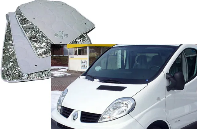 Geschikt voor Renault Raamisolatie Geschikt voor Renault Trafic of Vivaro 2001-2013 Raamisolatie, Raamfolie isolerend camper, tegen hitte en kou Grijs
