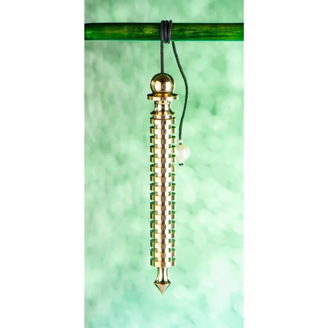 BERK Isis pendel messing 16 ringen gepolijst 10 cm Zwart