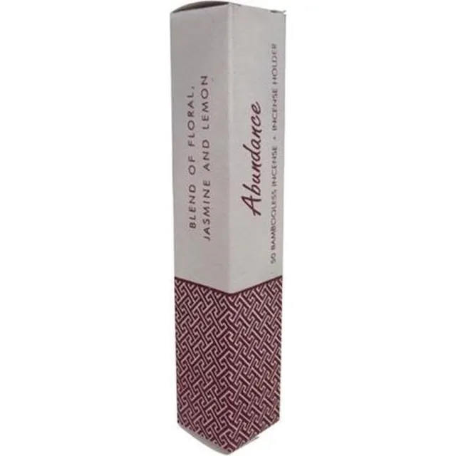 Yogi & Yogini naturals Kruidenwierook zonder bamboe met houder Overvloed 34 g (per stuk) wit