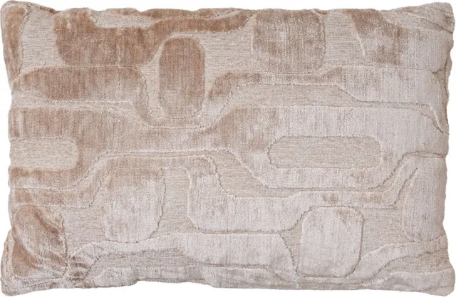Veer Carpets Kussen Lies 40 x 60 cm - Luxe Sierkussen met Fluweelachtige Structuur Taupe