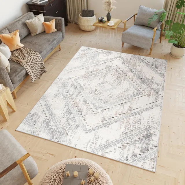 Tapiso Valley Vloerkleed Vintage Woonkamer Slaapkamer Tapijt Beige Lichtgrijs2 2