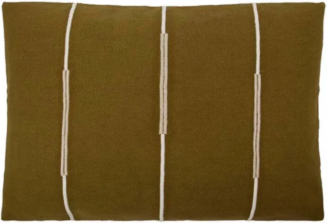 House Doctor Kussenhoes Indi olijfgroen 60x40cm