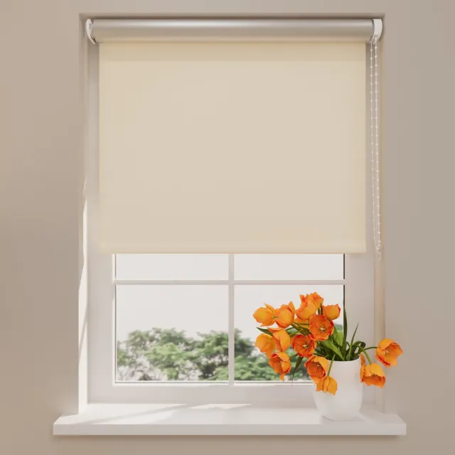 DTCH Rolgordijn verduisterend – Easy Thermo – Beige – 160 x 190 cm – meerdere maten verkrijgbaar – 60 t/m 240 cm breed – Isolerende zonwering
