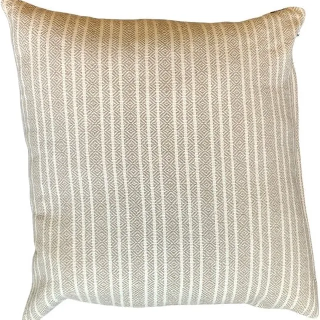 Linen & More Winford Graphic Wool Taupe/off Kussen | 60 X 60 | Sierkussen Voor Woonkamer Of Slaapkamer