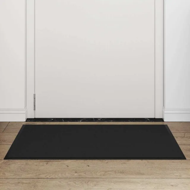 vidaXL Deurmat 60x90 cm zwart