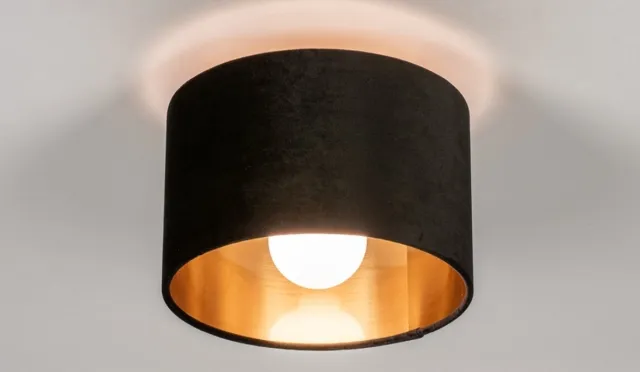 Lumidora Plafondlamp 30914 - Plafonniere - CHARLOTTE - E27 - Zwart - Goud - Metaal - ⌀ 25 cm