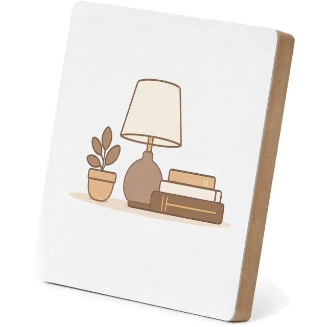 Mr Cadeautjes MDF staande fotolijst 15,2 x 15,2 - design Een zachte woonquote op een minimalistisch woonaccessoire me | cadeau Wit