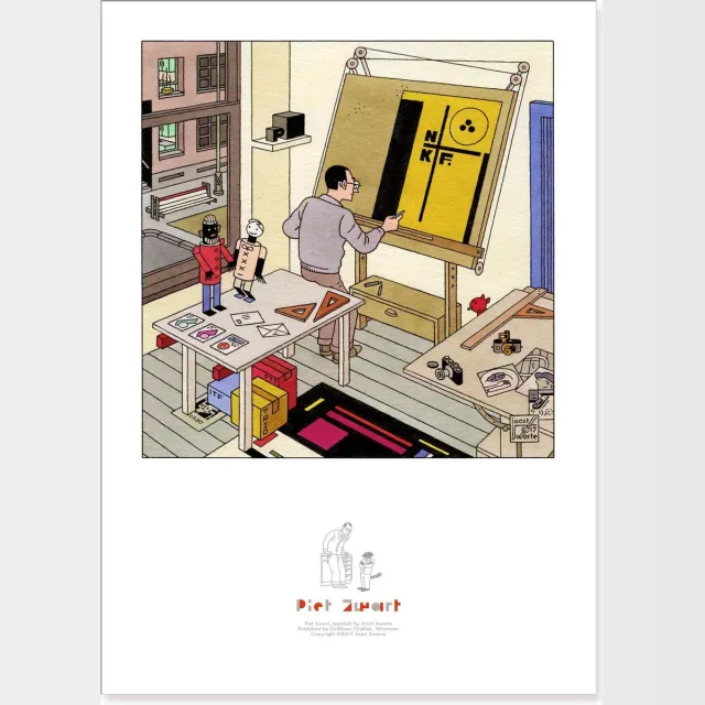Joost Swarte De Stijl - Joost Swarte - Kunstposter Piet Zwart Full colour