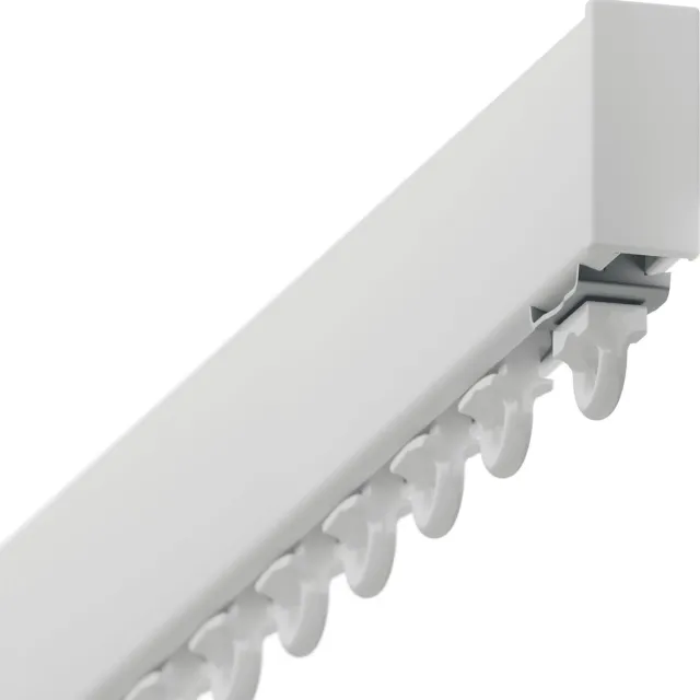 Rails Online Kwaliteit Design Gordijnrail Set - Aluminium - Wit - Plafondmontage - 4 Meter(2*2m) - Eenvoudig te monteren