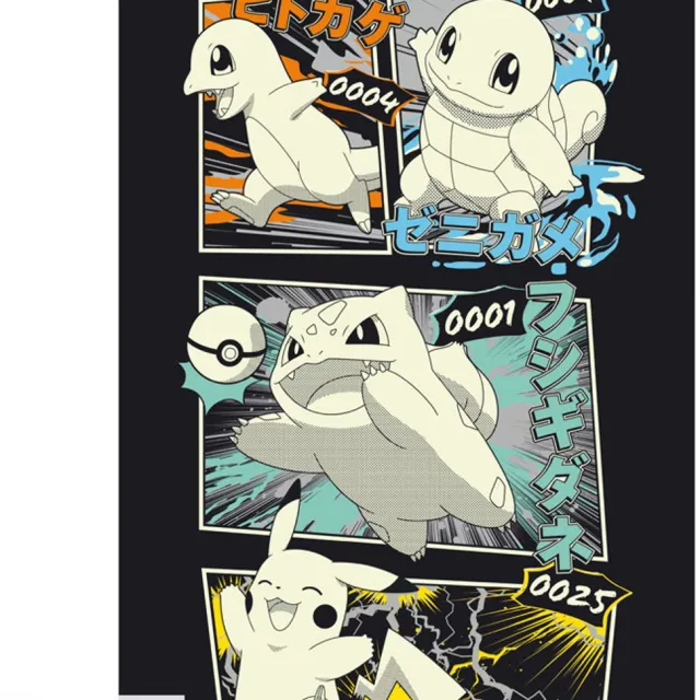 Pokémon Pikachu & Kanto Starters Unisex Poster - meerkleurig - Standard multicolor