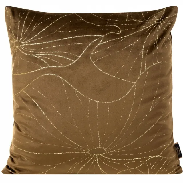 Eurofirany Decoratieve Kussenhoes BLINK-25 45x45 cm Bruin/Licht Goud