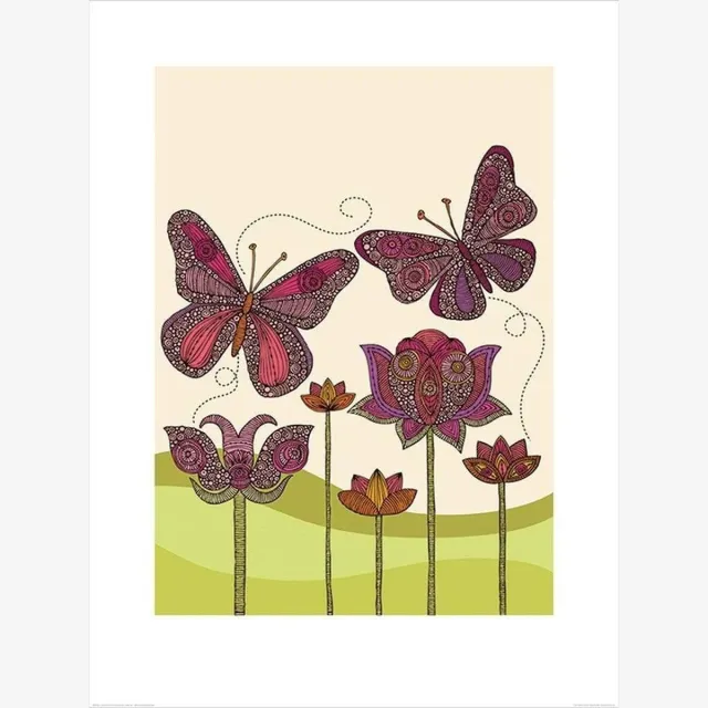 Pyramid Kunstdruk Valentina Ramos - Butterflies 60x80cm Divers