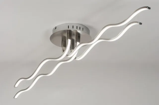 Lumidora Plafondlamp 72328 - Plafonniere - GENUA - 4 Lichts - Ingebouwd LED - 30.0 Watt - 2400 Lumen - 2700 Kelvin - Staalgrijs - Staal - Met dimmer