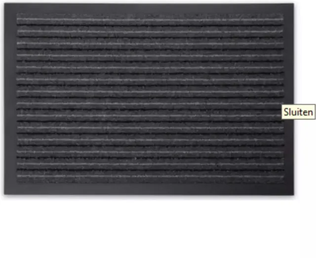 Benson Schoonloop deurmat - absorberend en slipvast - 90x150 cm - grijs met streepdesign
