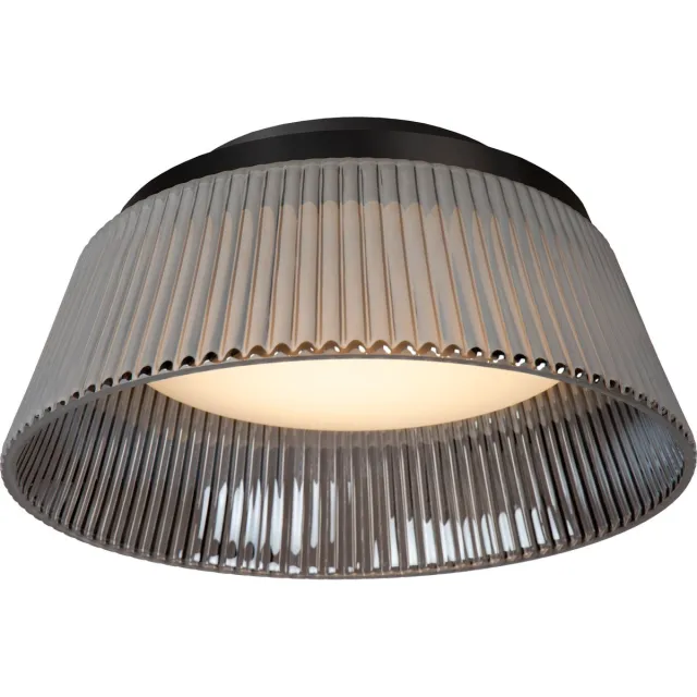 Lucide VIXI - Plafonnière (Plafondlamp) - Ø 35 cm - LED Dimbaar - 1x17,6W 2900K - Fumé