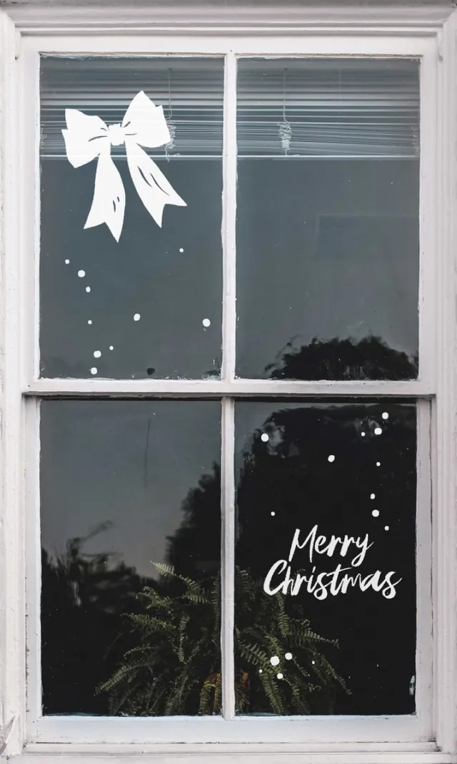 Annet Weelink Design Kerst Raam Stickers set Tak Wit