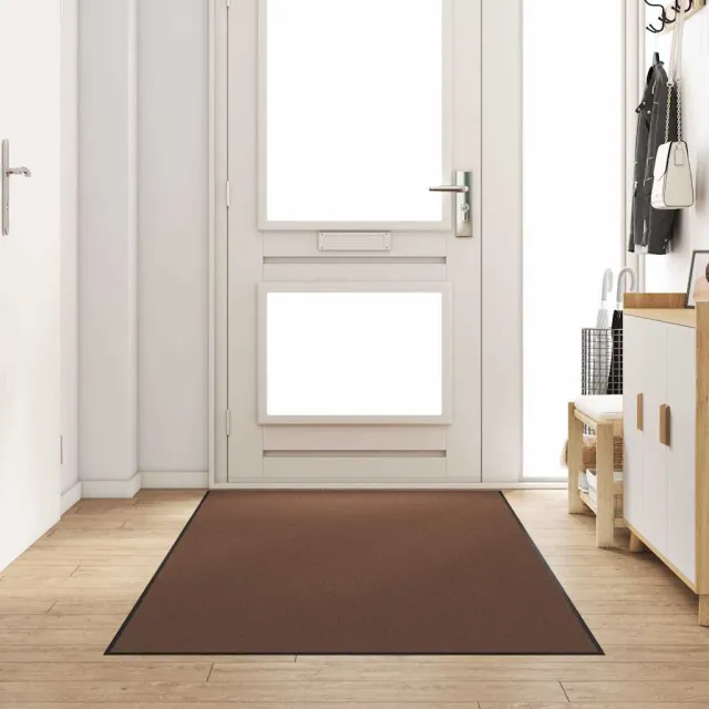 vidaXL Deurmat Bruin en zwart 120 x 250 cm 100% Polyamide