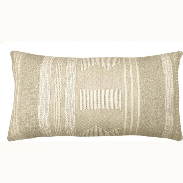 Malagoon Sierkussen - Craft Offwhite Rectangle - White - 35 Cm X 60 Cm