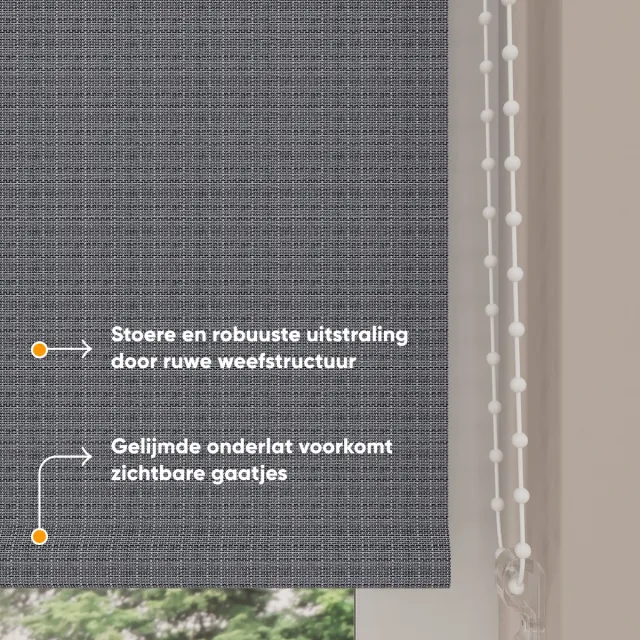DTCH Rolgordijn Easy Blended - Verduisterend - Steel Grey - 160 x 190