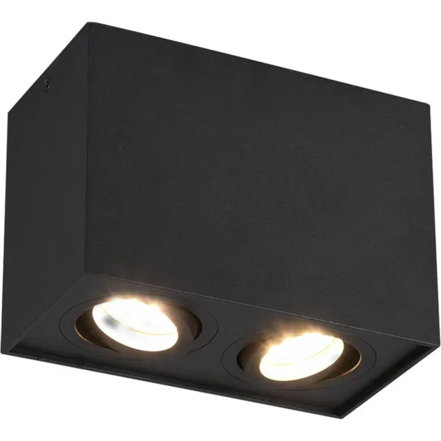 Trio BISCUIT - Plafondlamp - Zwart mat - excl. 2x GU10 35W mat zwart